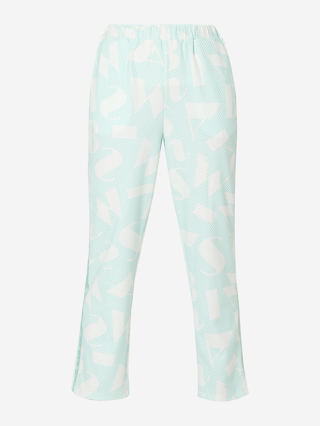 Green High Rise Printed Co-Ord Set Sweatpants