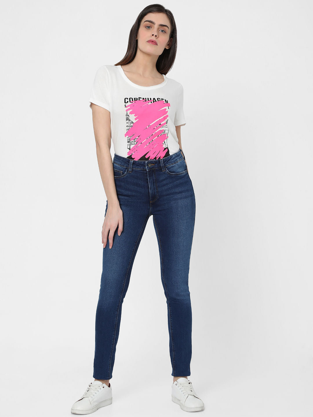Blue High Rise Skinny Jeans