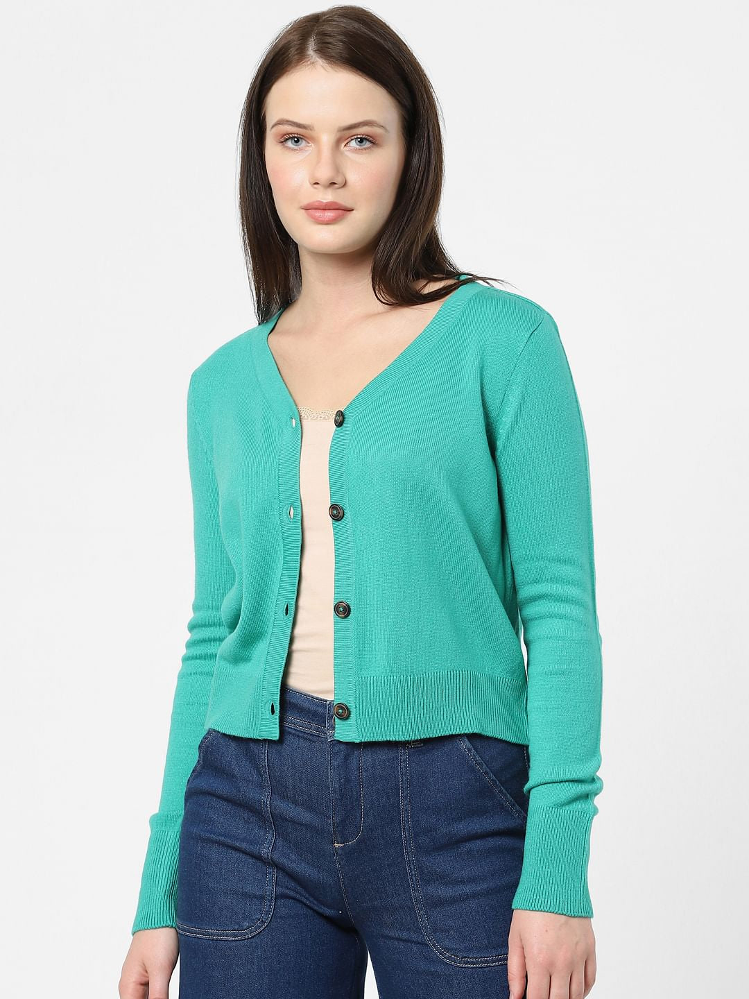 Green Short Cardigan