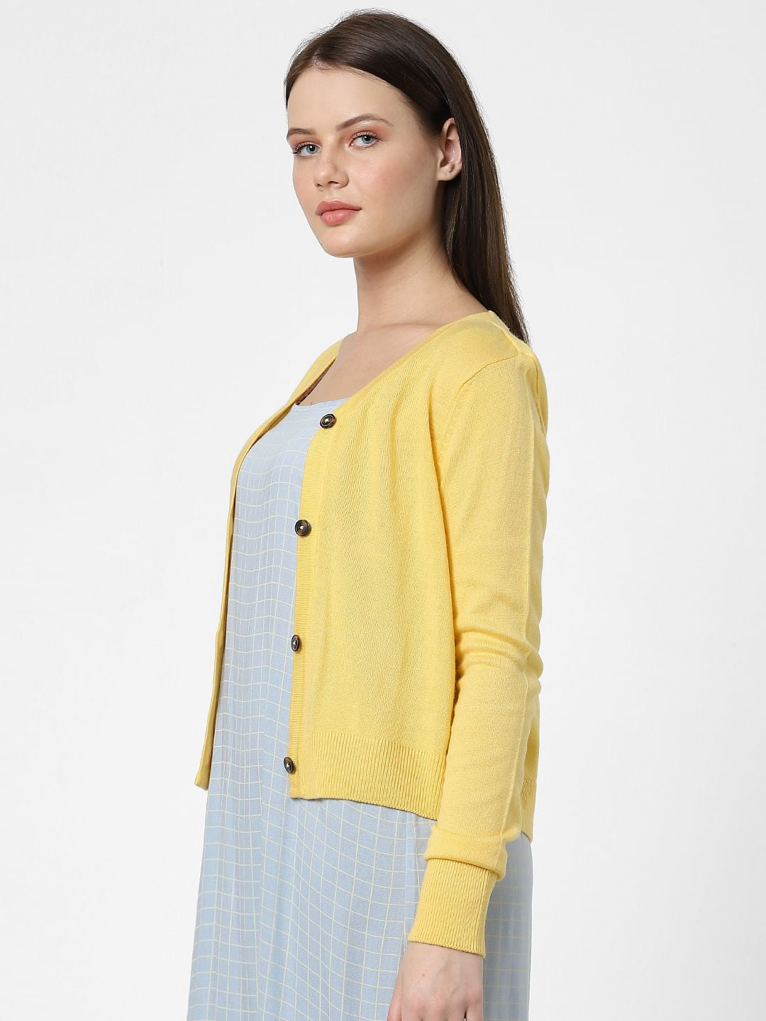 Yellow Short Cardigan