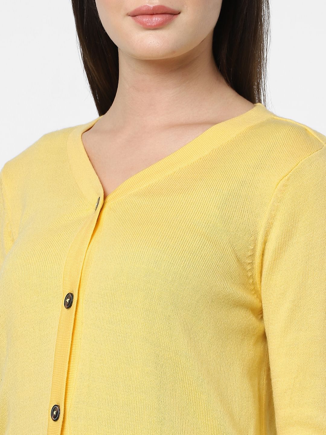 Yellow Short Cardigan
