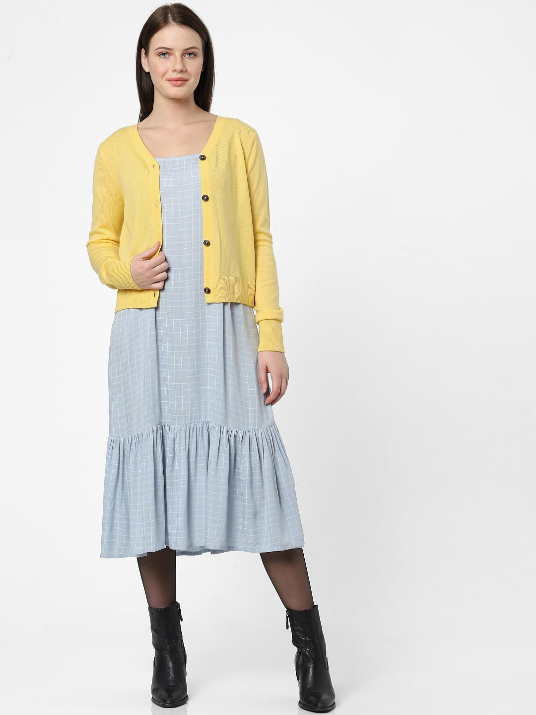 Yellow Short Cardigan