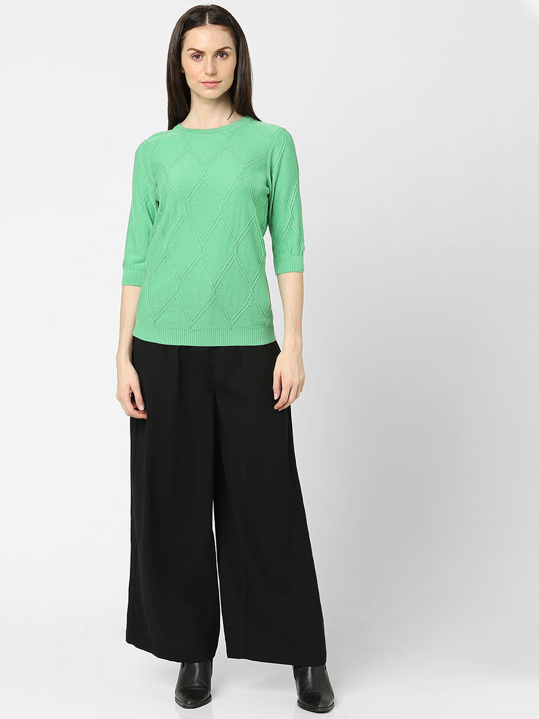 Green Textured Pullover