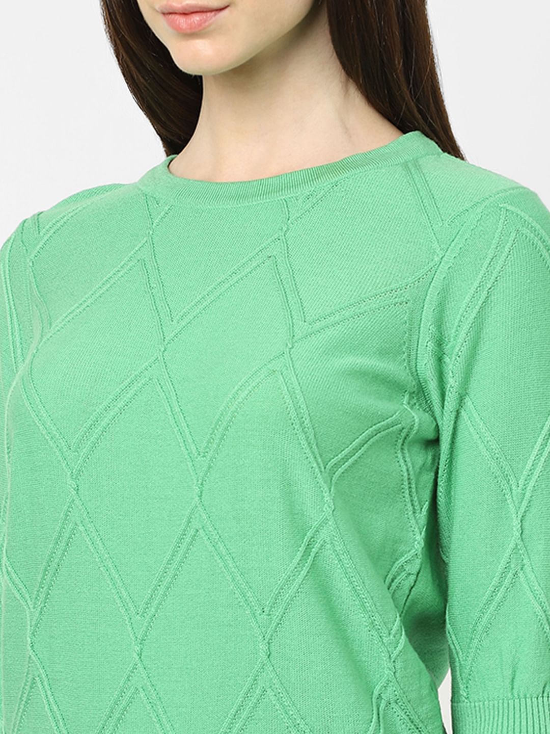 Green Textured Pullover