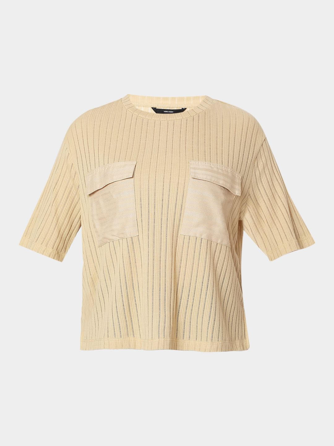 Taupe Striped T-Shirt