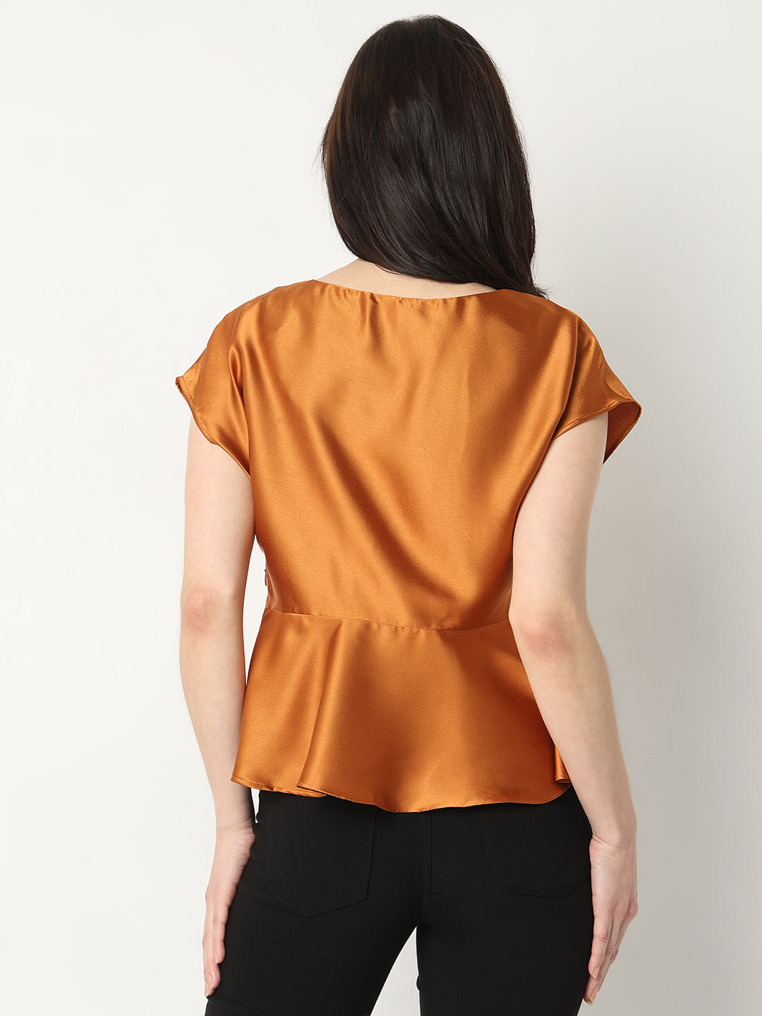 Copper Peplum Top