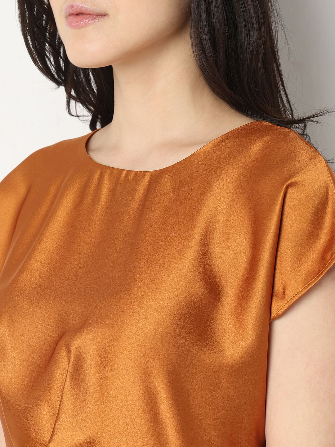 Copper Peplum Top