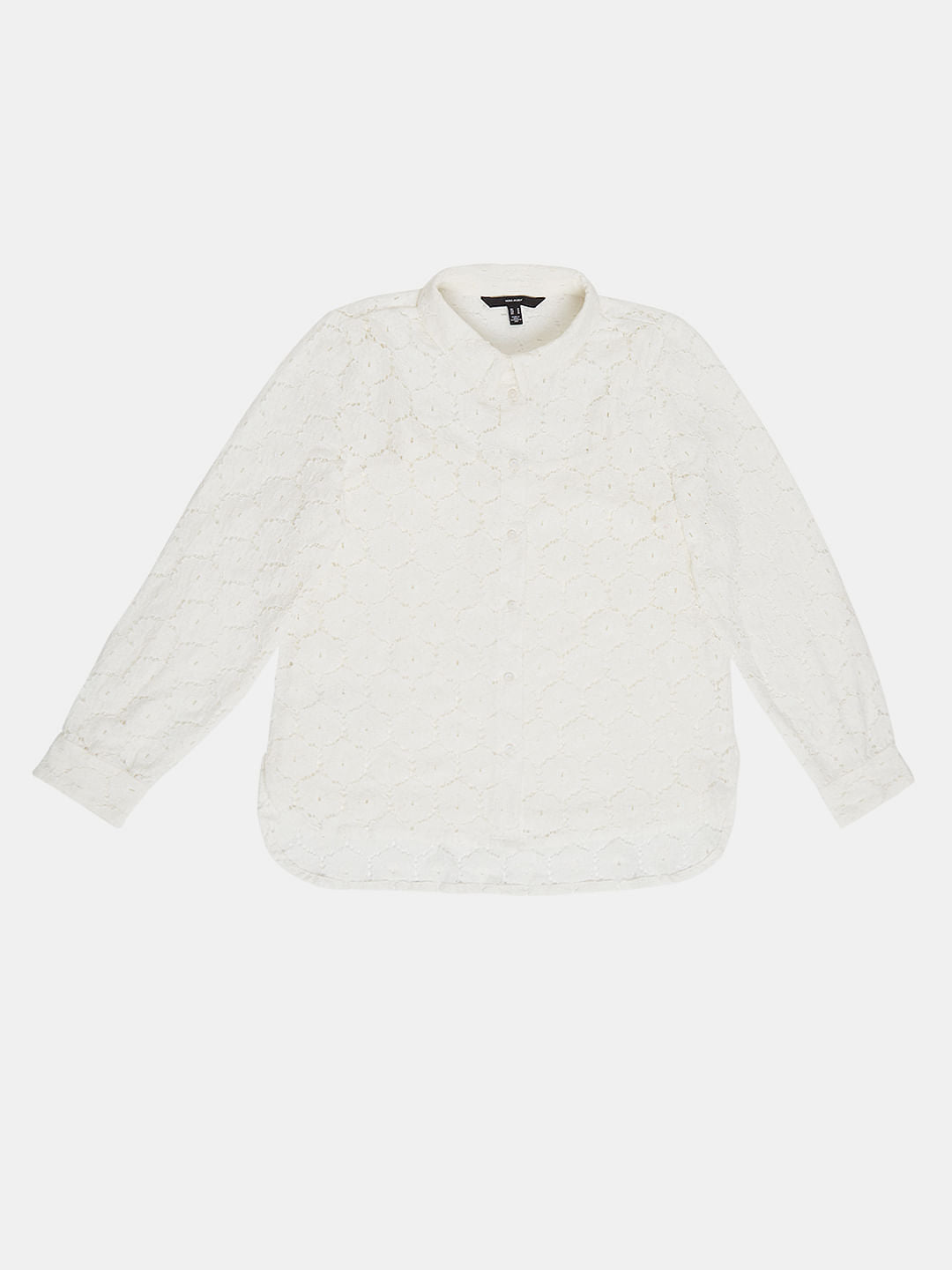 White Floral Lace Shirt