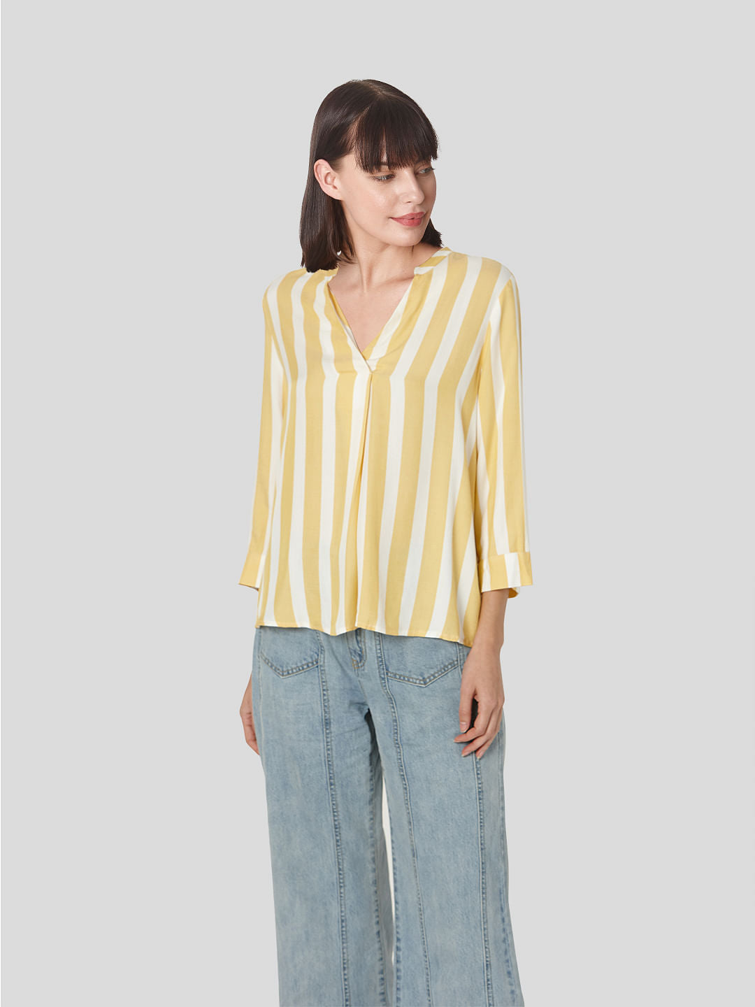 Yellow Striped Top