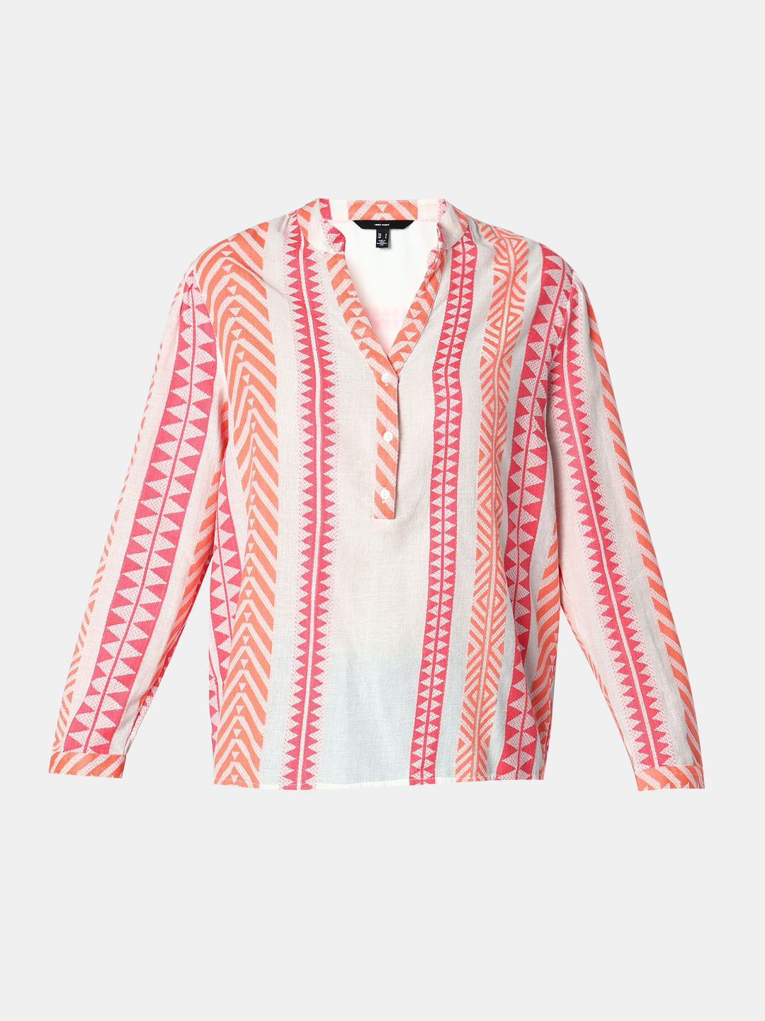 Coral Pink Printed Top