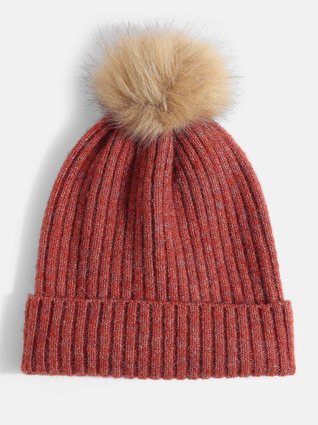 Ochre Pom Pom Beanie