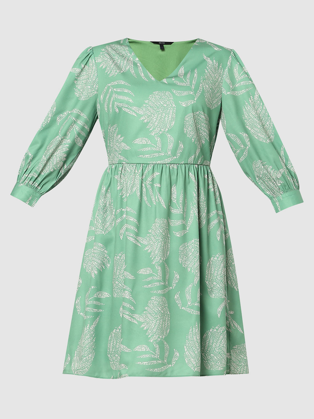 Green Floral Shift Dress