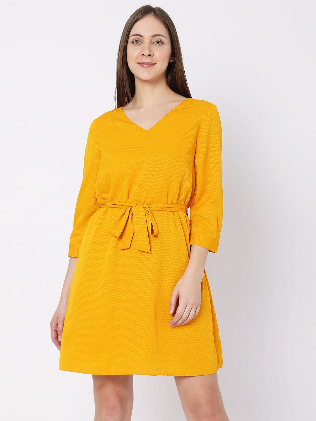 Orange Shift Dress