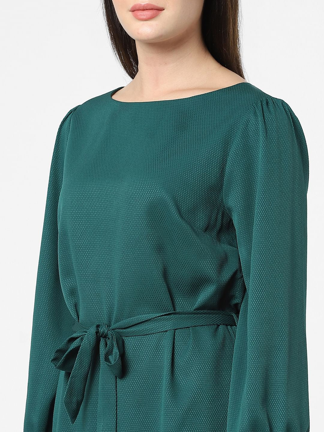 Dark Green Fit & Flare Dress