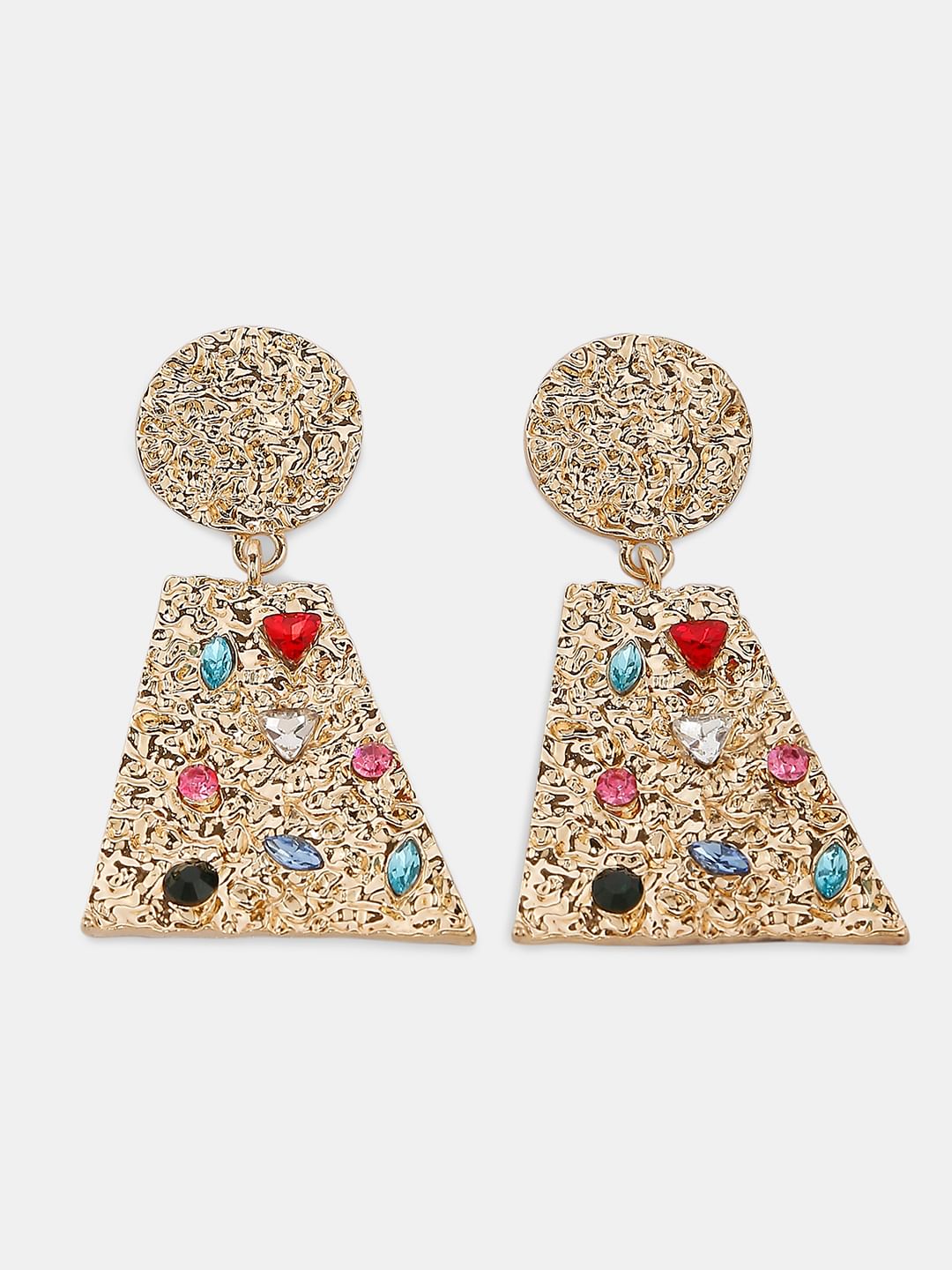 Golden Stone Plated Earrings