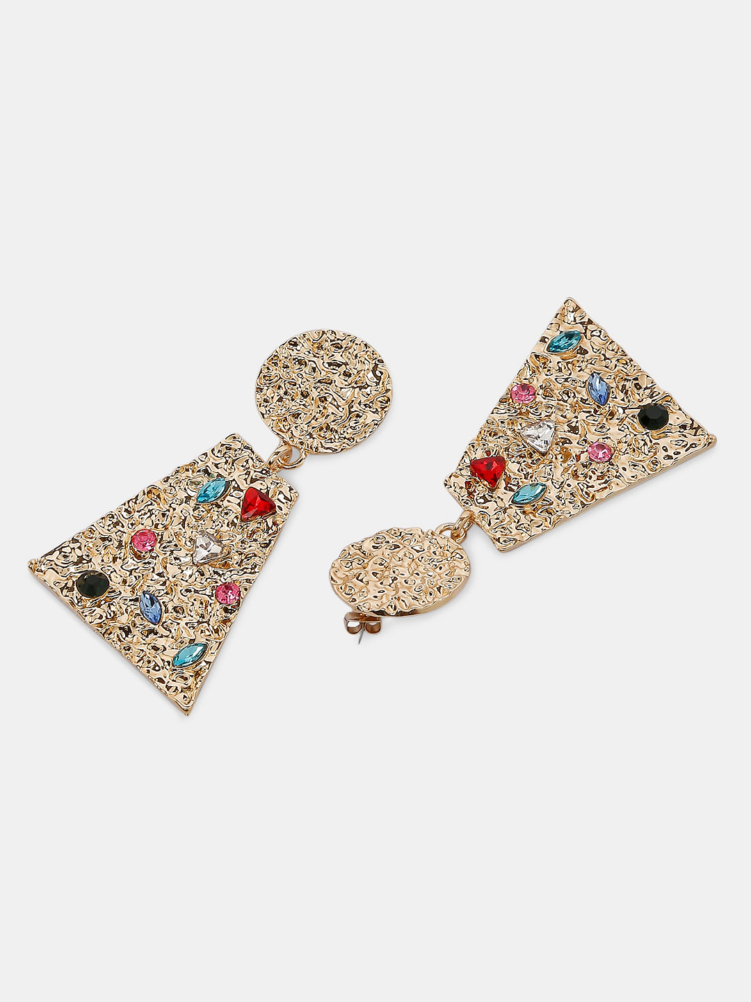 Golden Stone Plated Earrings