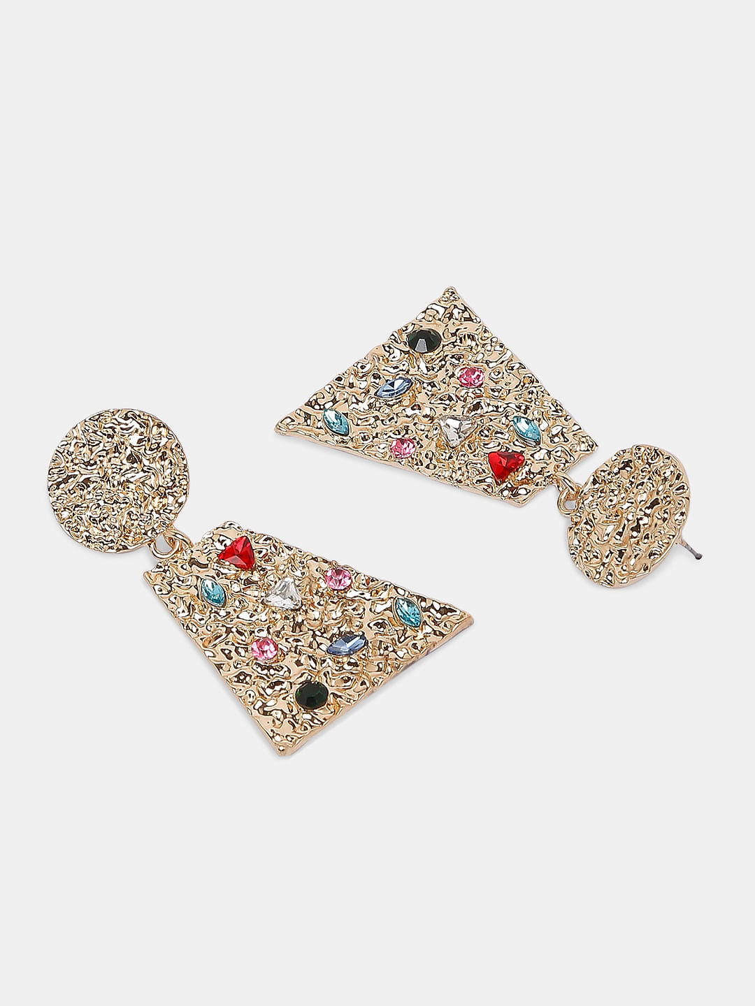 Golden Stone Plated Earrings