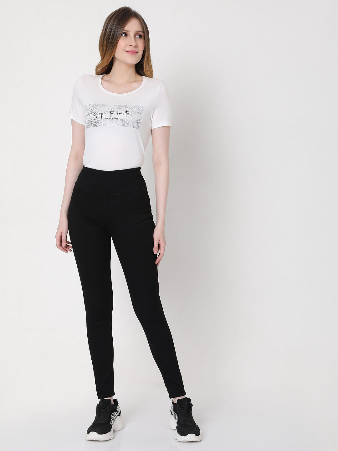 Black High Rise Jeggings