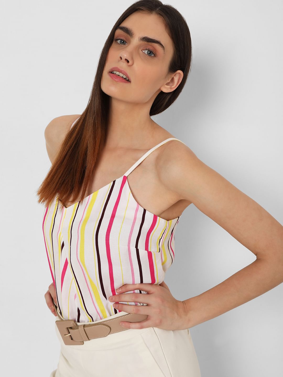 Multi-Coloured Striped Top - XS