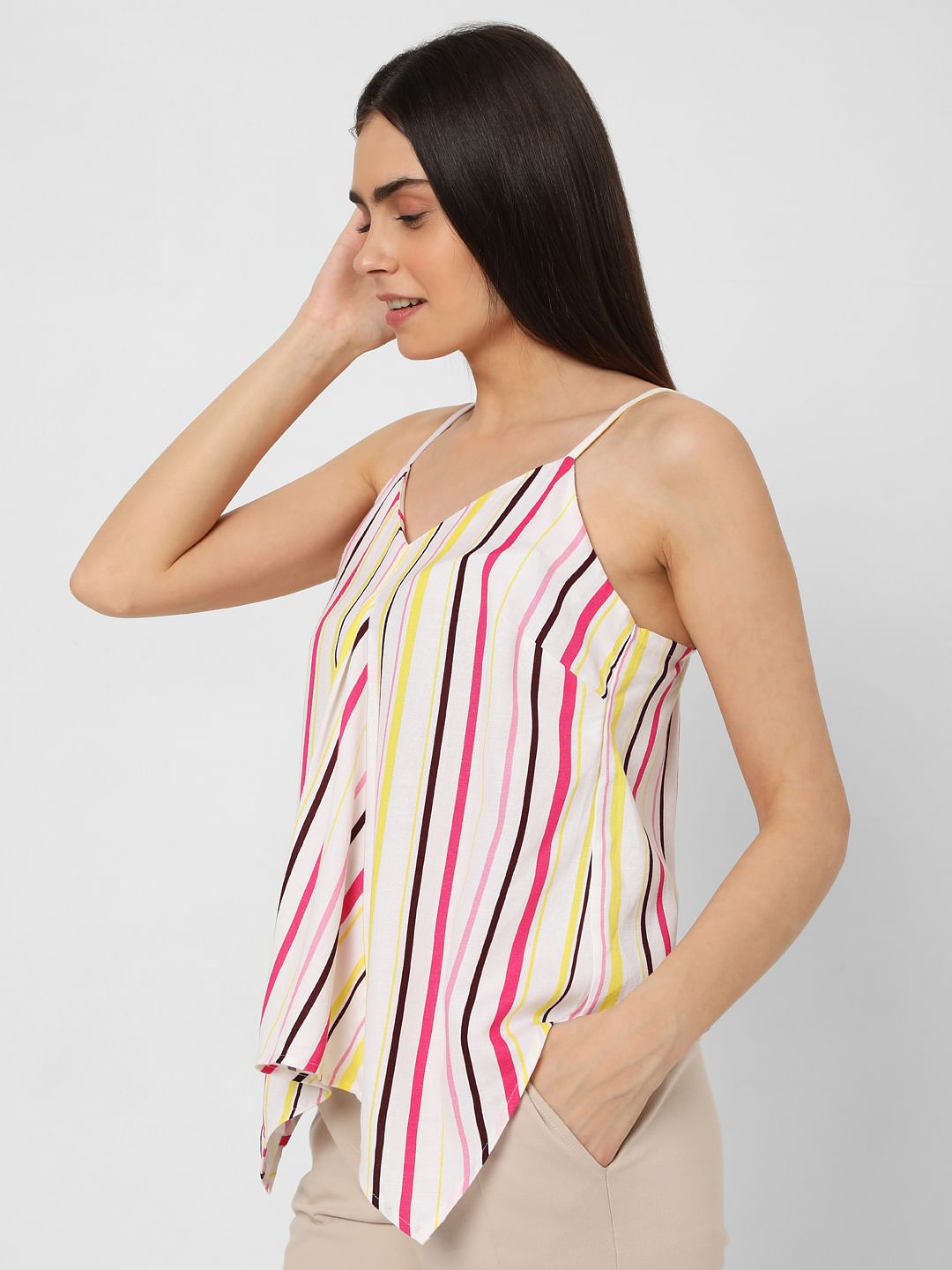 Multi-Coloured Striped Top