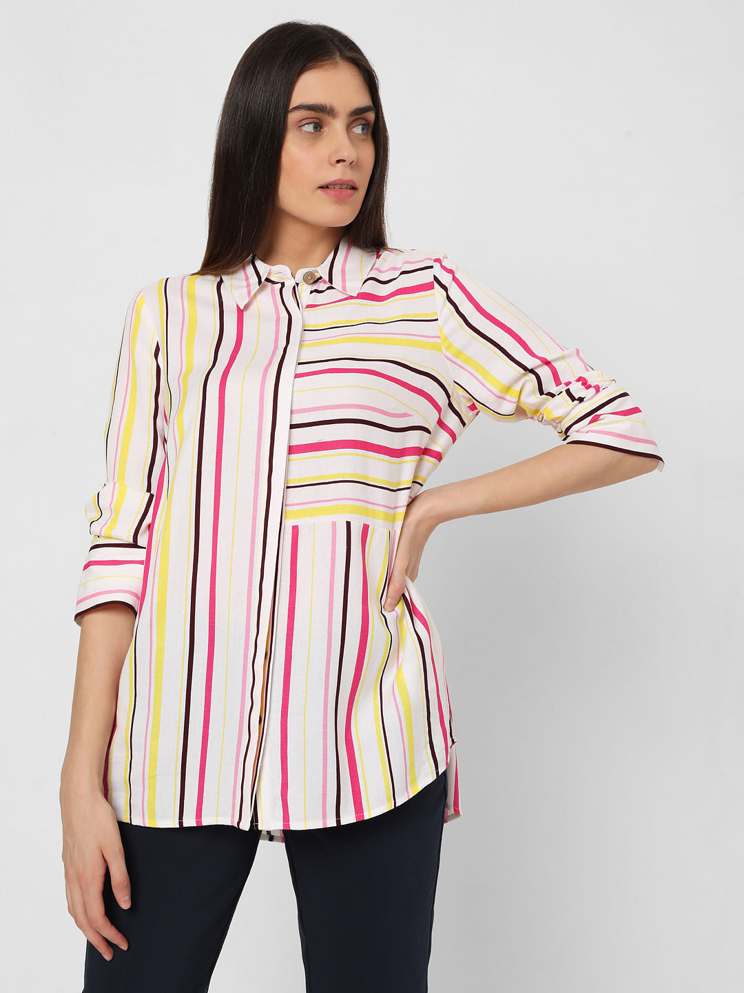 Multi-Coloured Striped Shirt