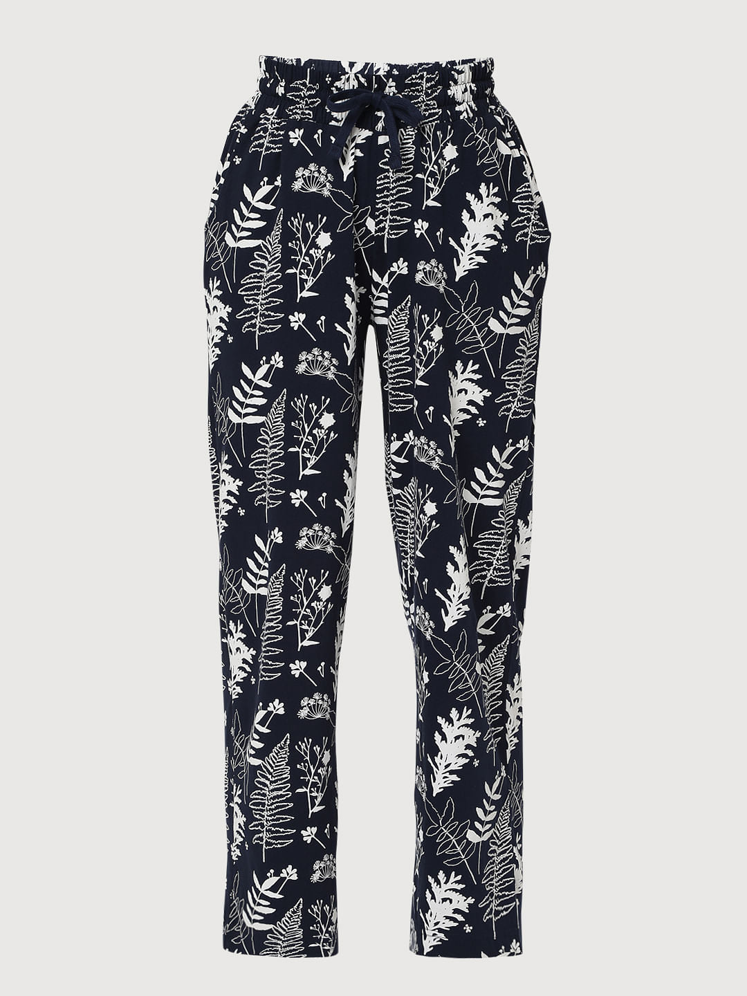 White Printed Jacket & Tank Top Pyjama Set