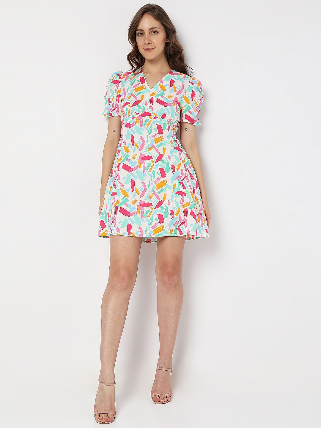 Off-White Printed Mini Dress