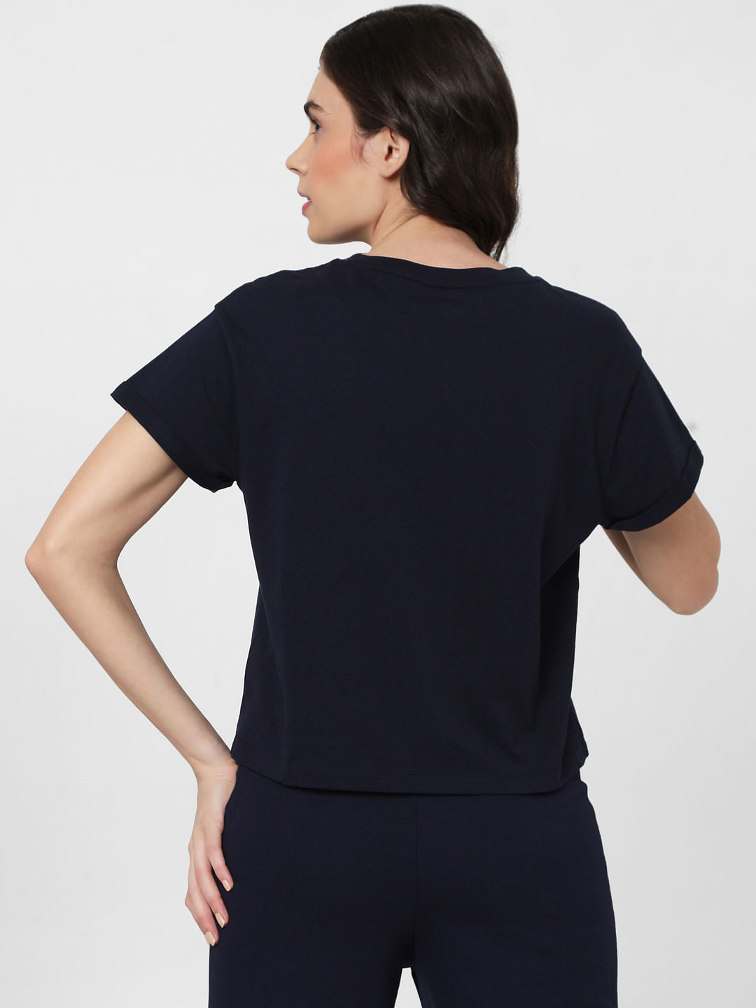 Blue Cropped Lounge T-Shirt