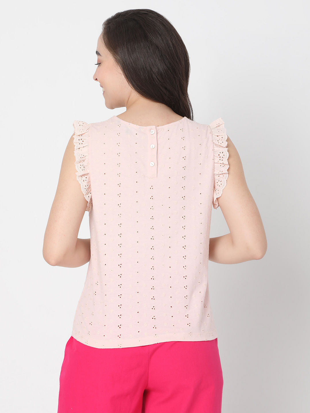 Pink Schiffli Top