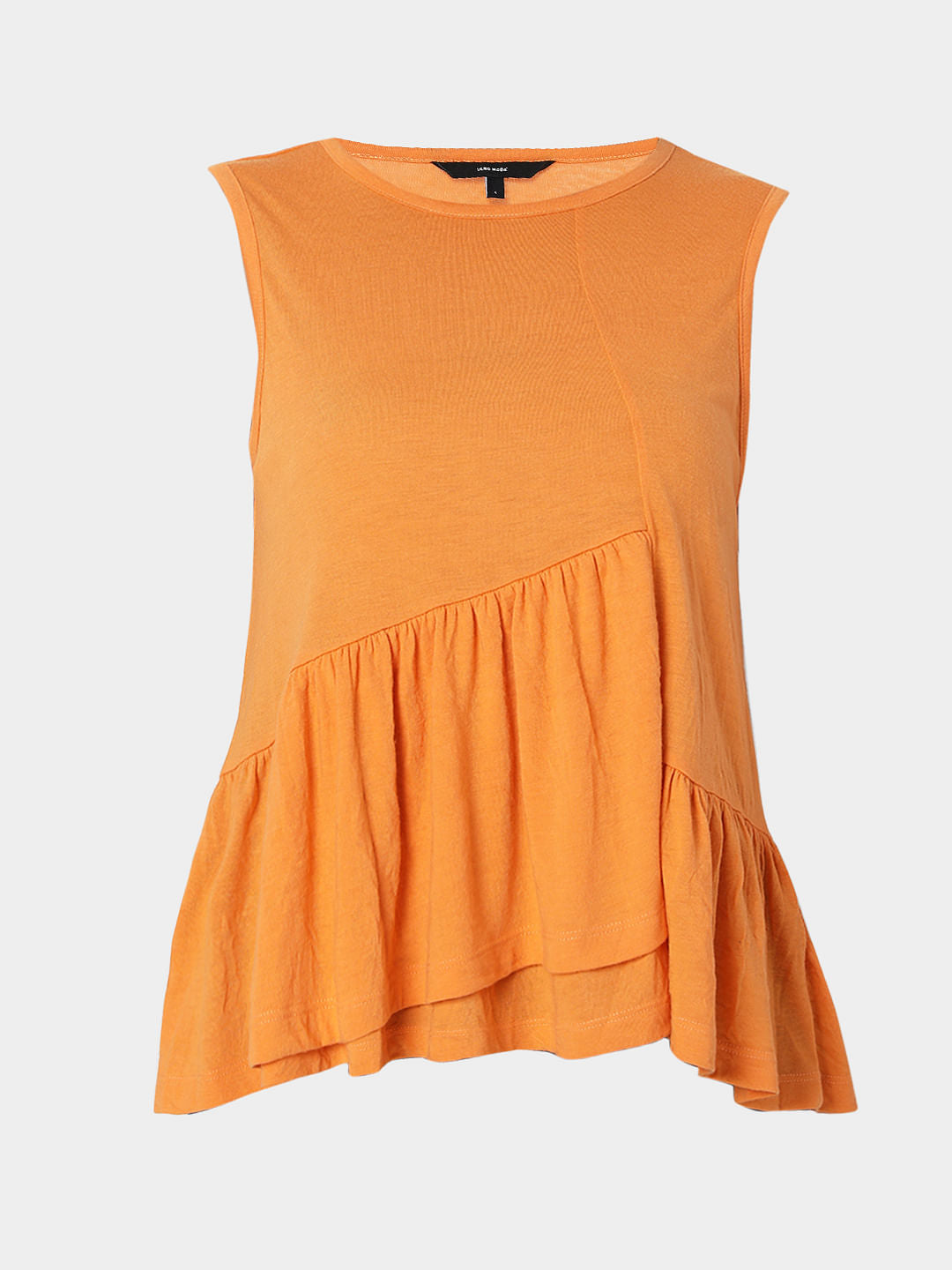 Orange Peplum Top