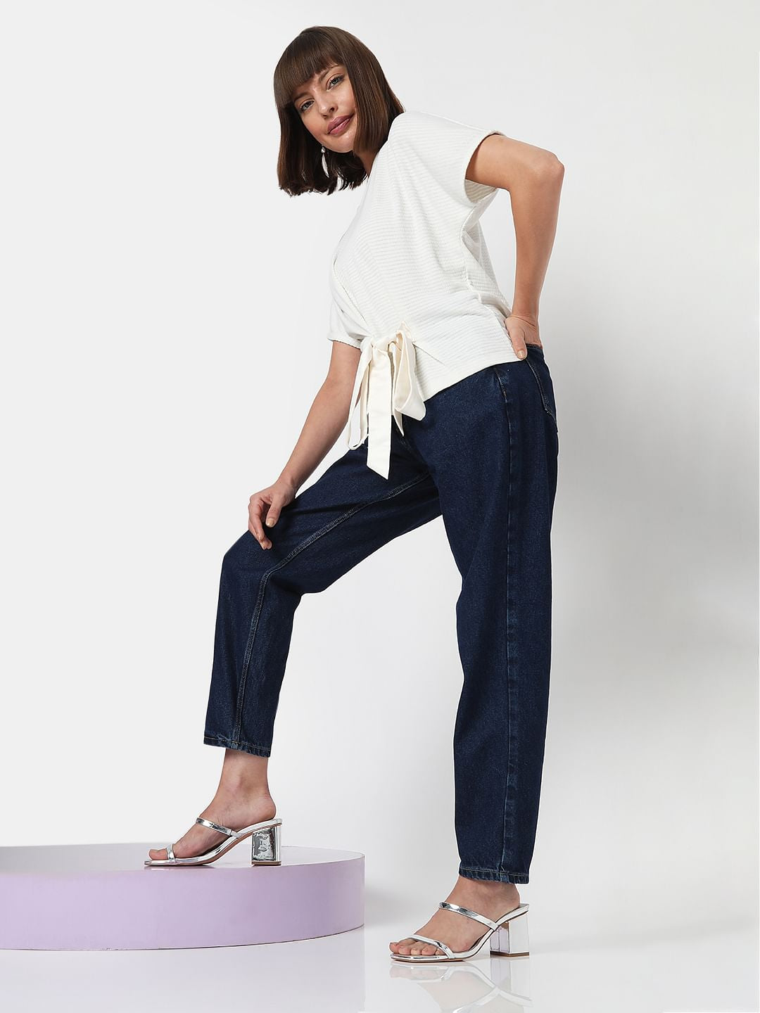 White Textured T-Shirt