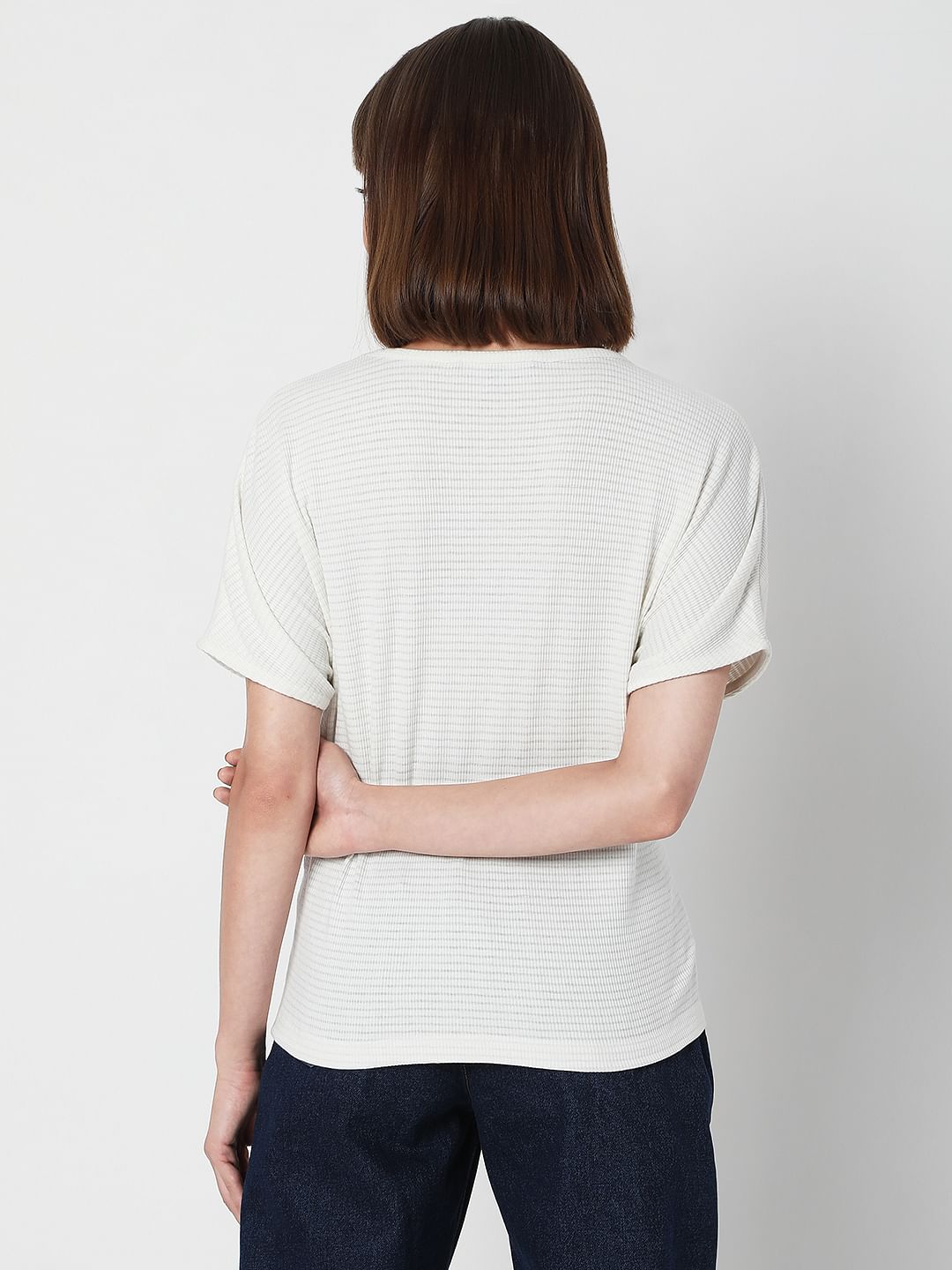 White Textured T-Shirt