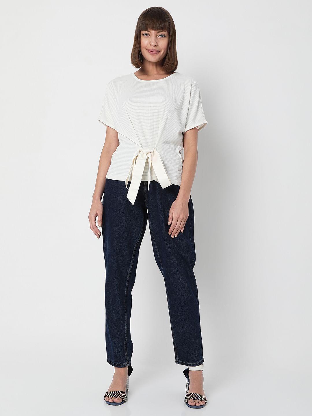 White Textured T-Shirt