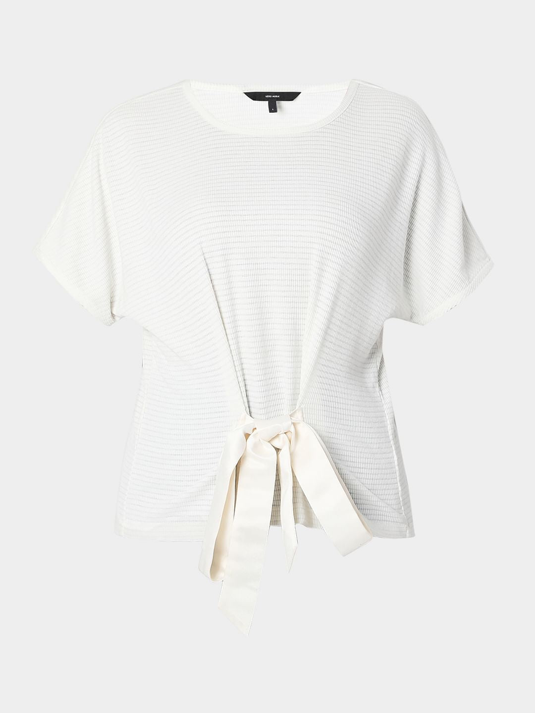 White Textured T-Shirt