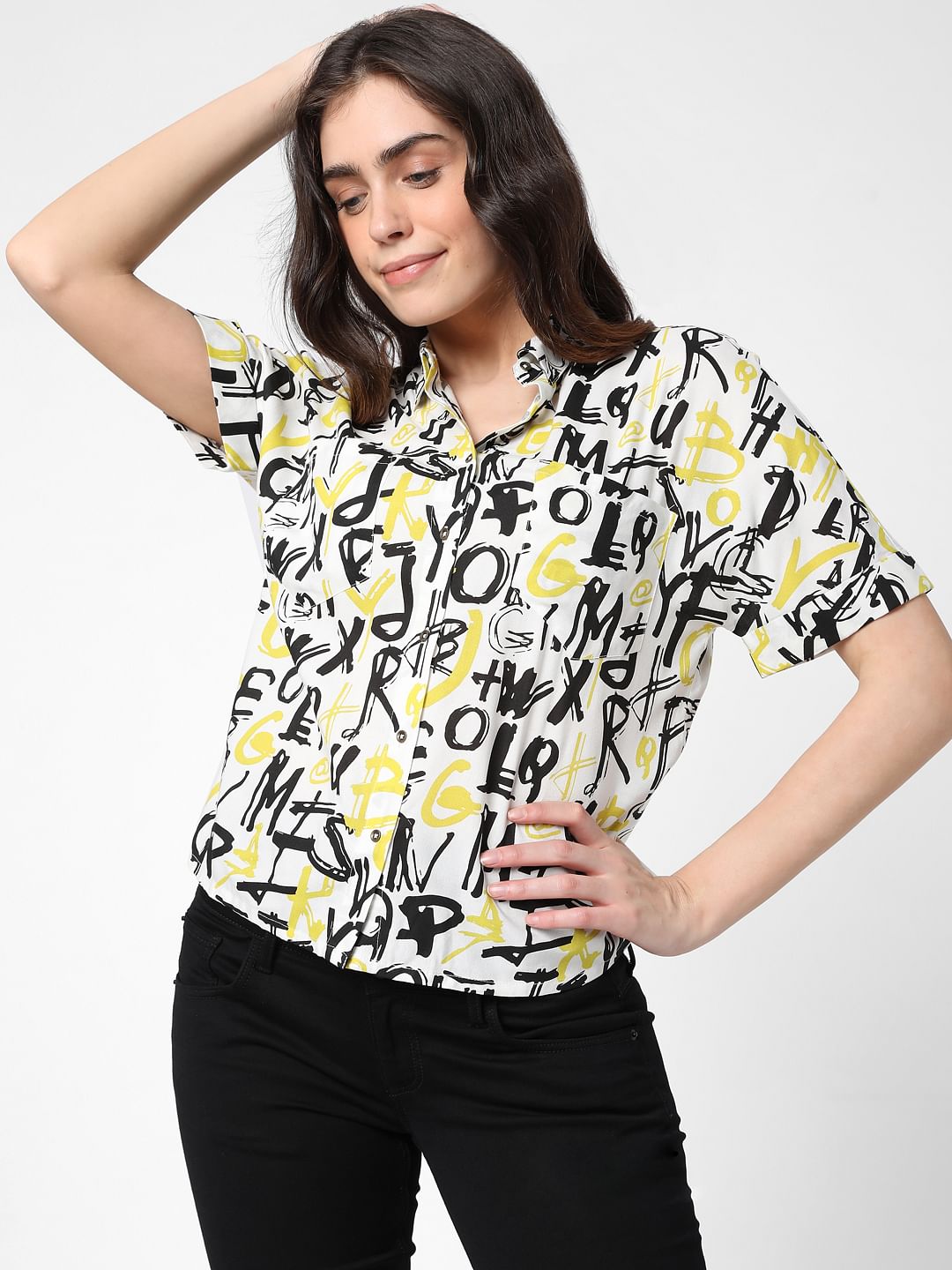White Printed Shirt