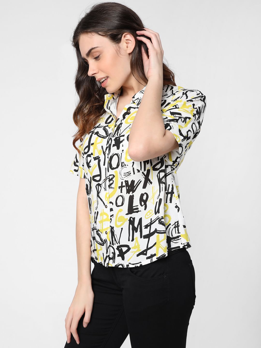 White Printed Shirt