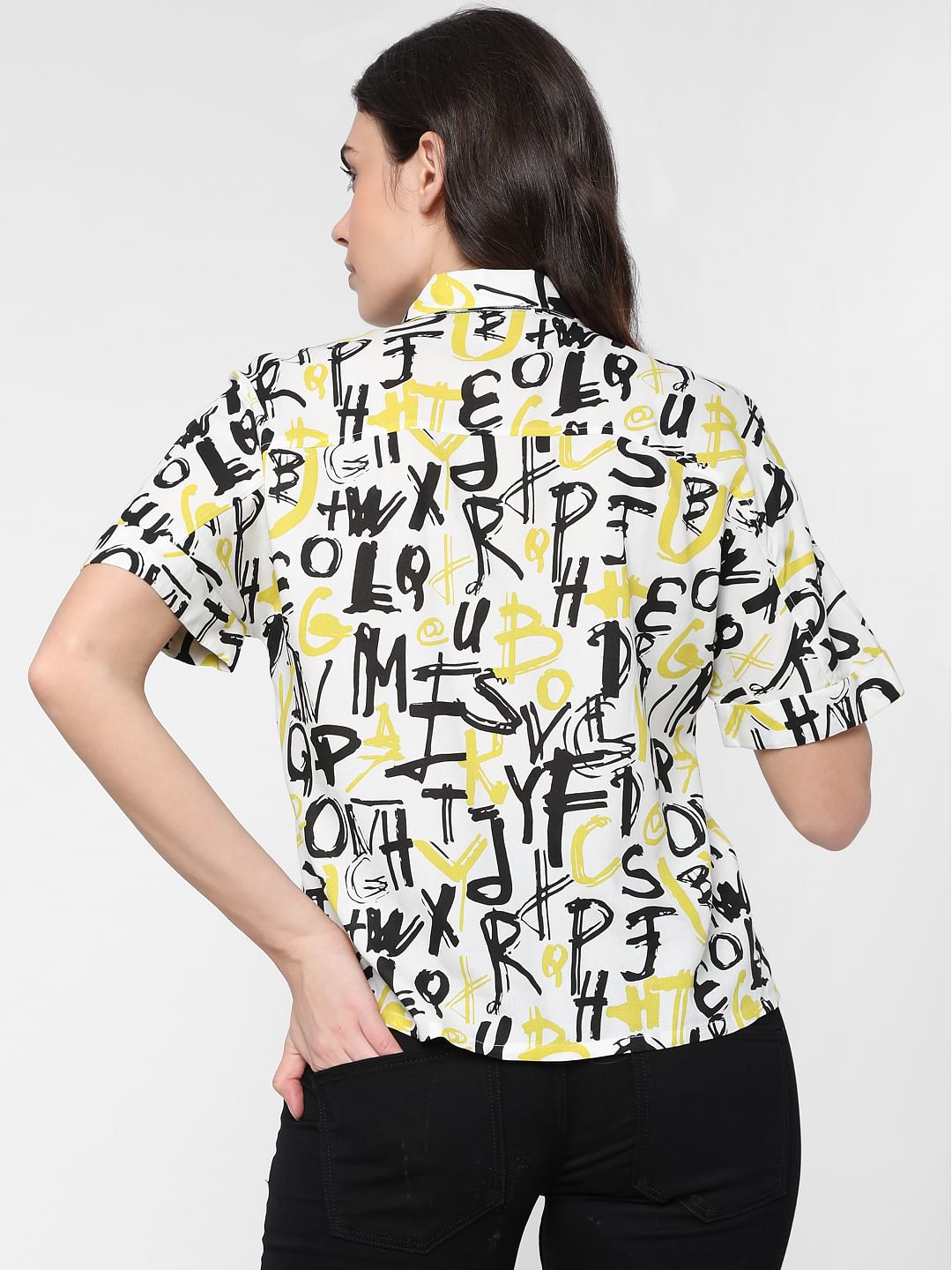 White Printed Shirt