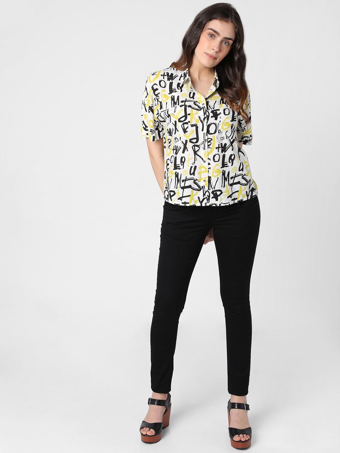 White Printed Shirt