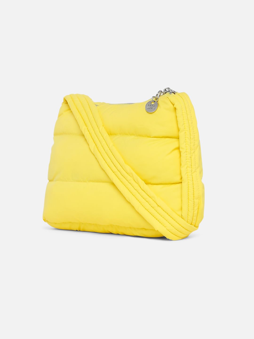 Yellow Quilted Sling Bag
