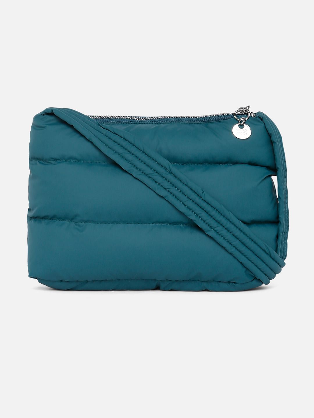 Dark Green Quilted Sling Bag