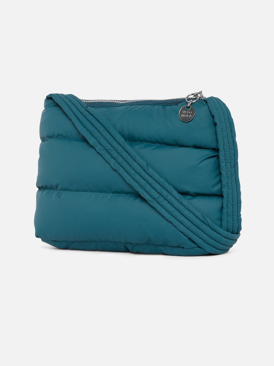 Dark Green Quilted Sling Bag