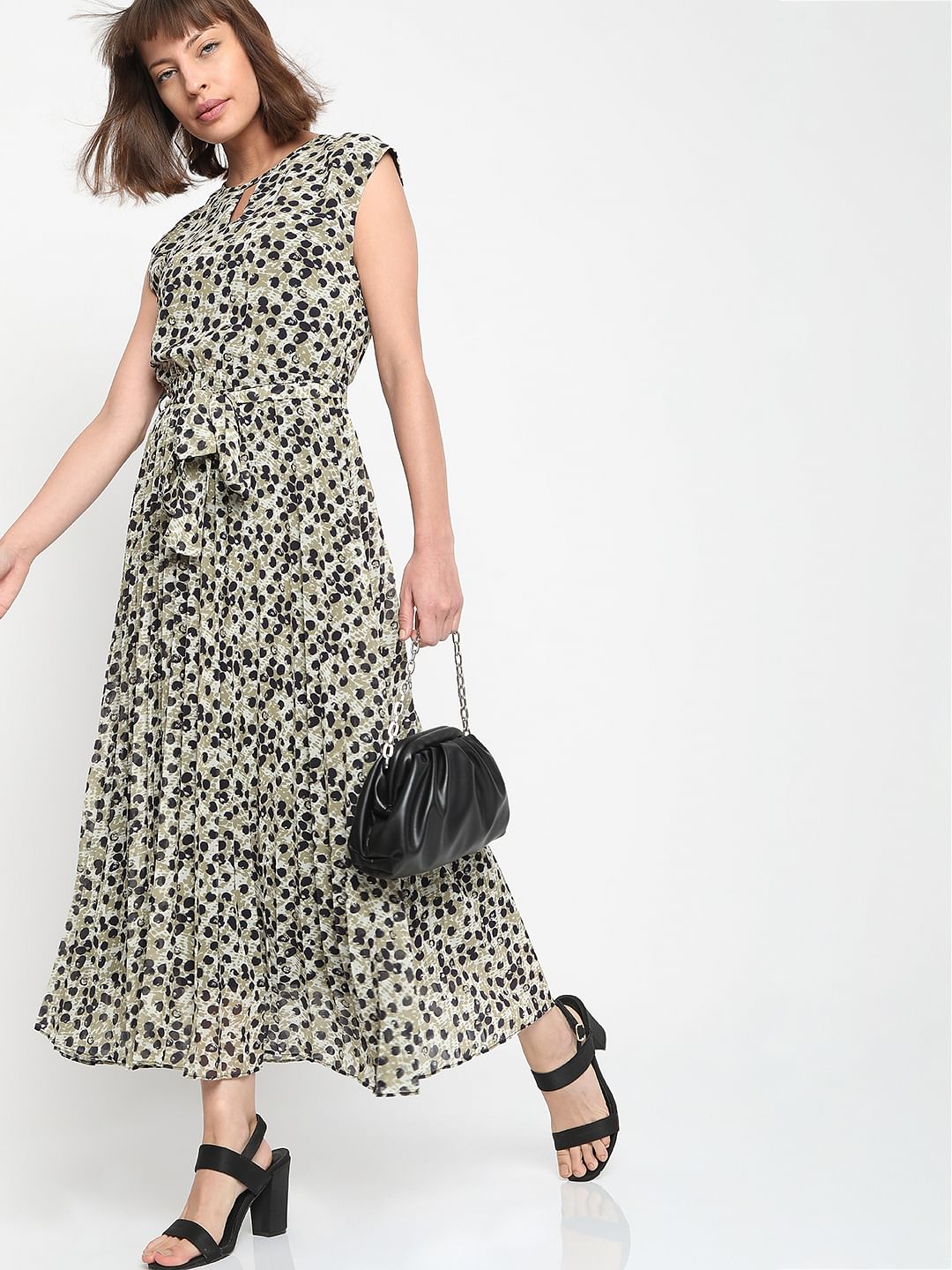 Black Printed Maxi Dress