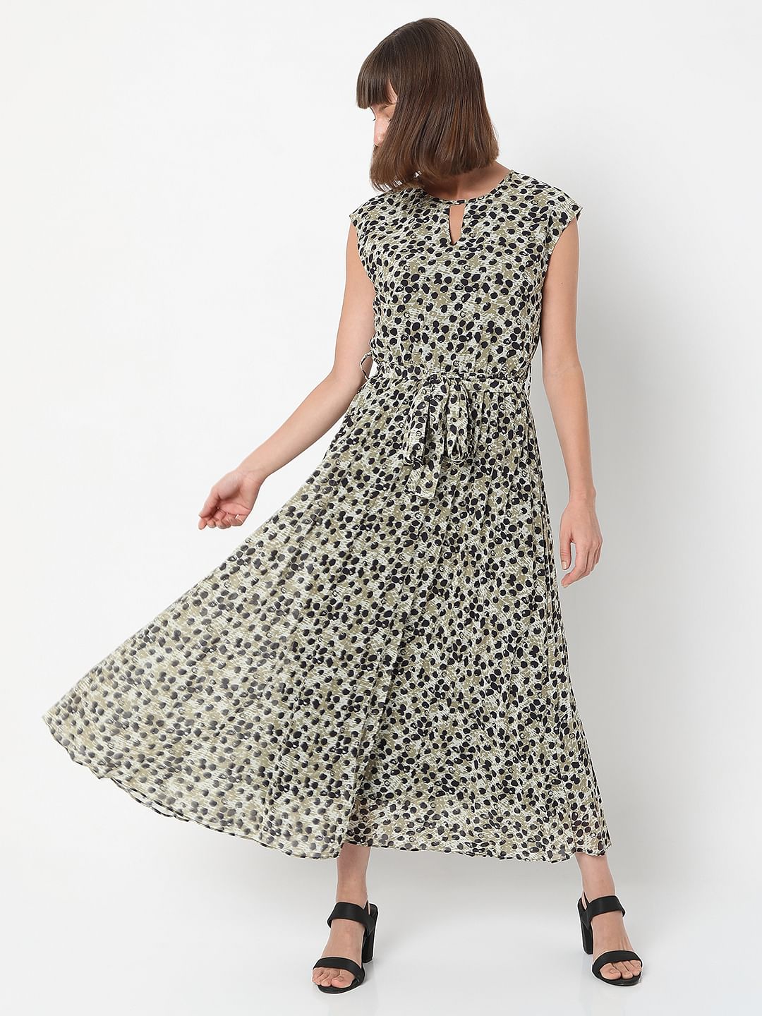 Black Printed Maxi Dress