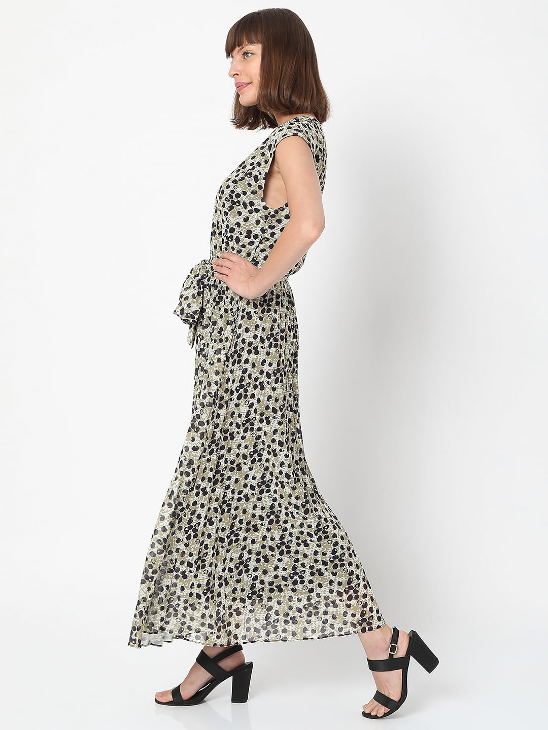 Black Printed Maxi Dress