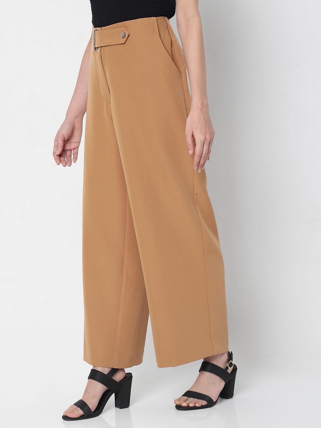 Brown Wide Leg Trousers