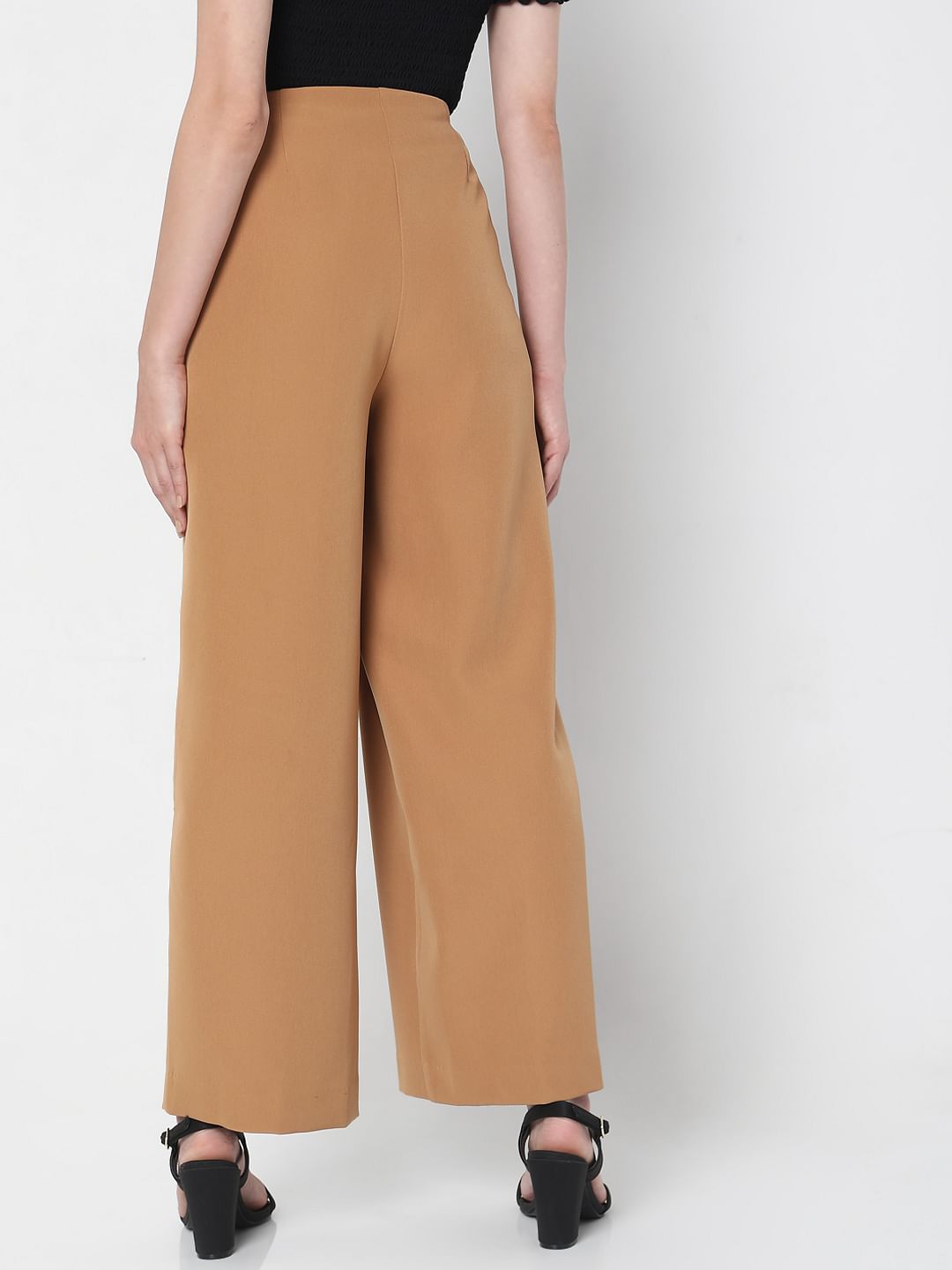Brown Wide Leg Trousers
