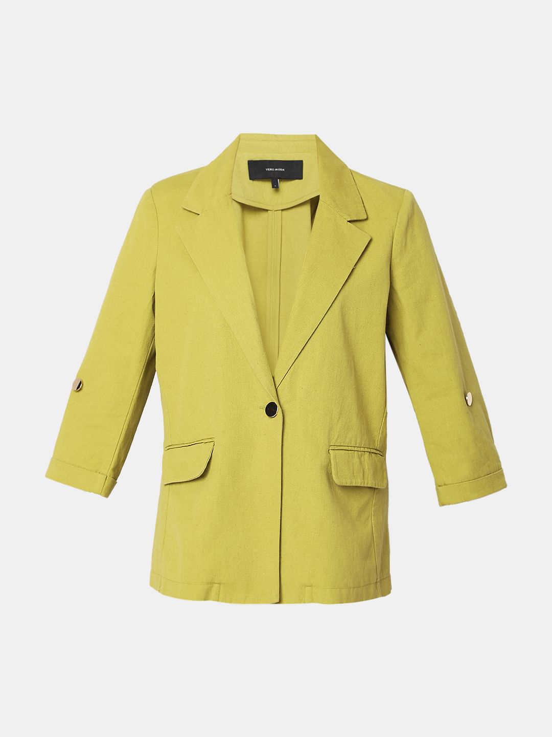 Green Linen Blazer