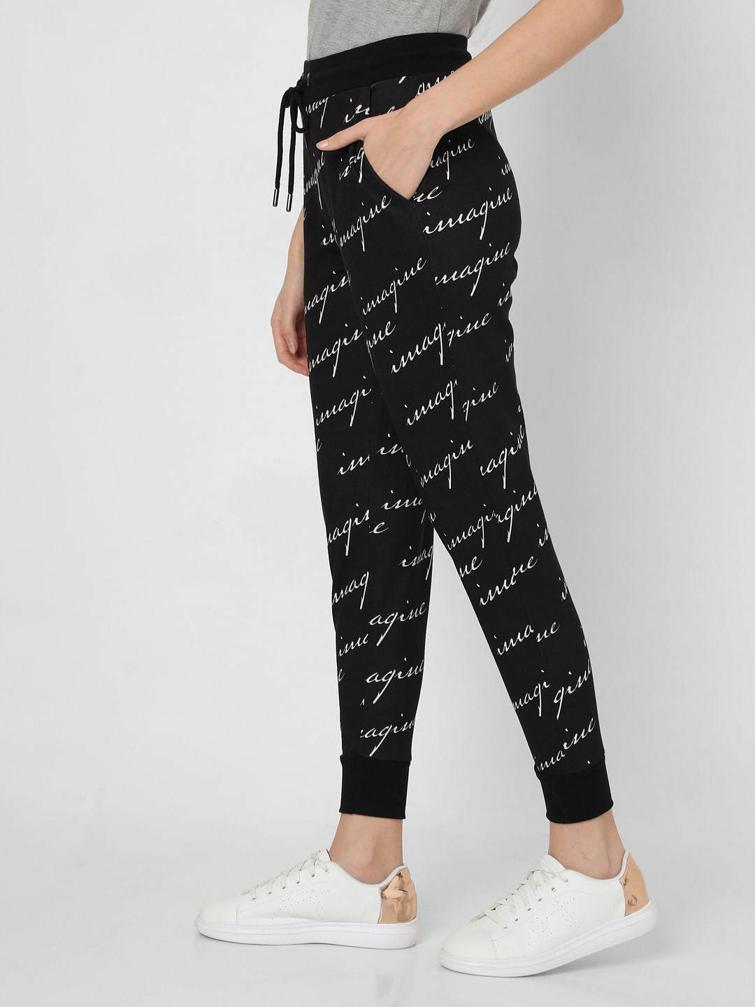 Black Printed Lounge Joggers