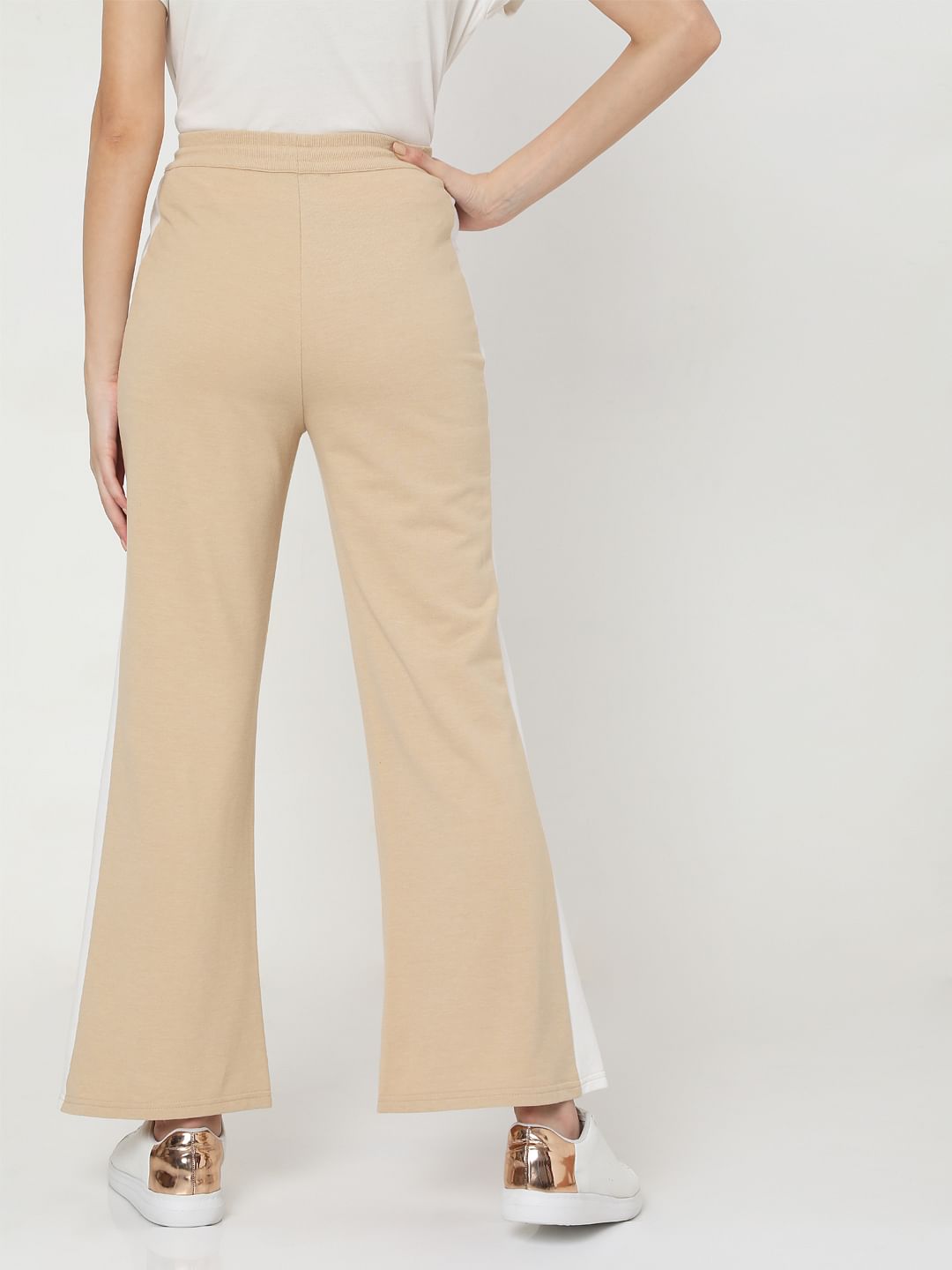 Beige Flared Lounge Pants