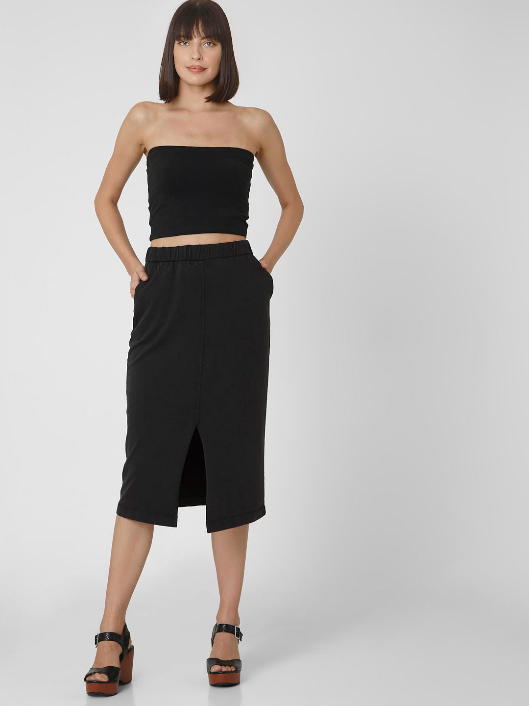 Black Cropped Bandeau